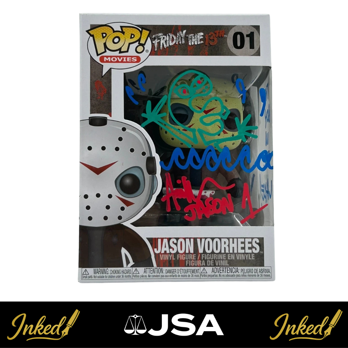Ari Lehman Signed, Sketched, And Inscribed "The Boy In The Lake" Jason Voorhees Friday the 13th #01 Funko POP! (JSA)