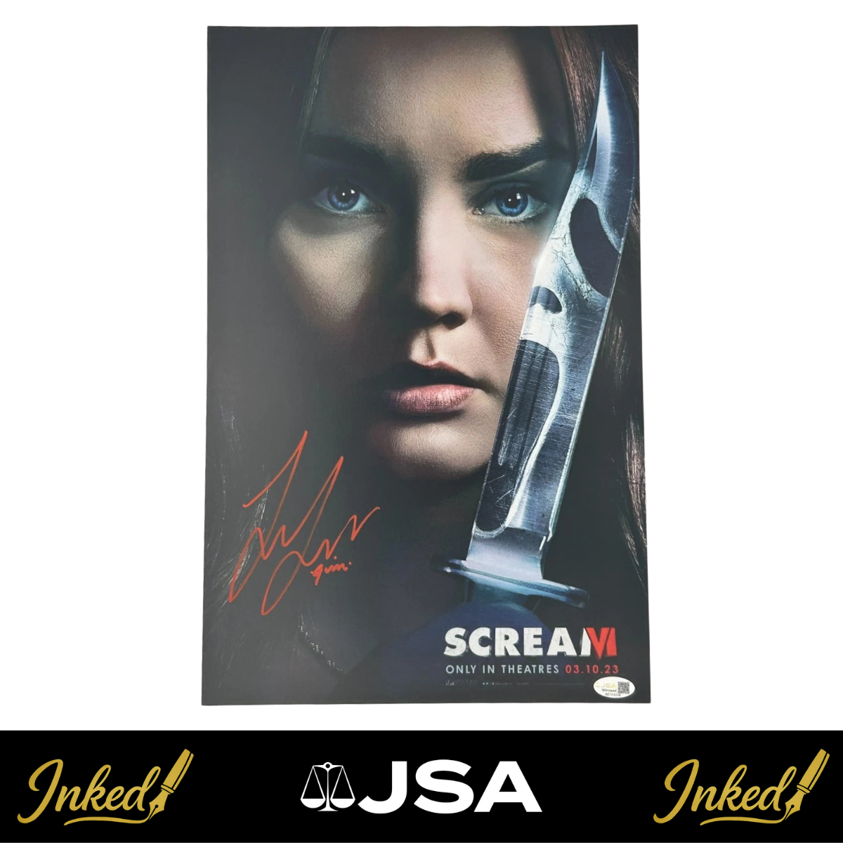 Liana Liberato Signed 11x17 "Scream VI" Poster (JSA Witnessed)