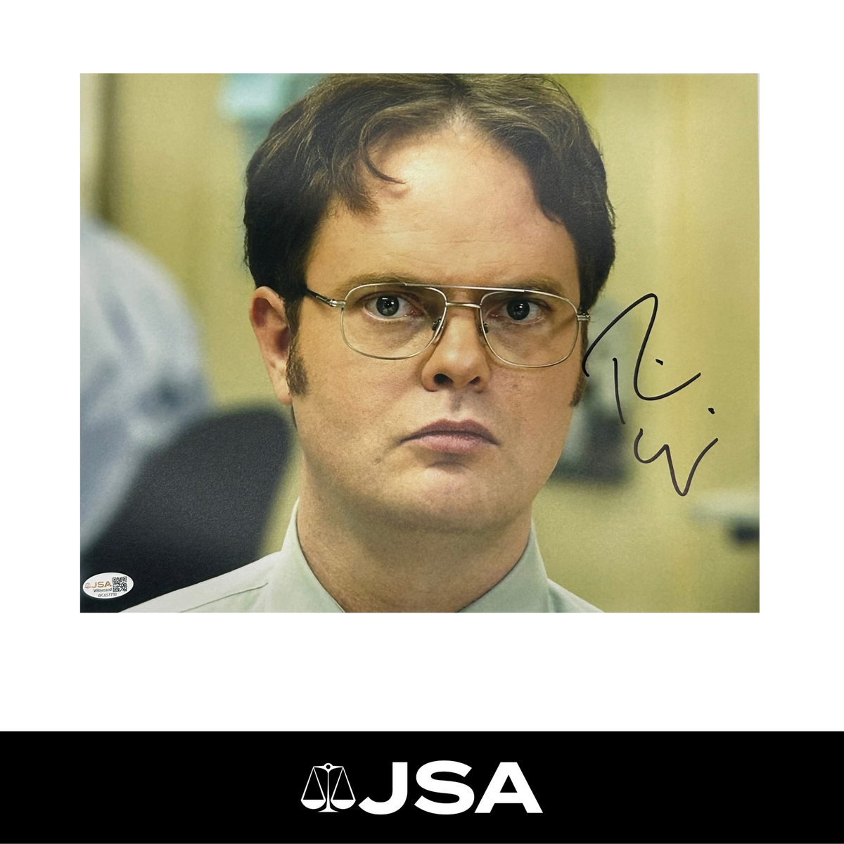 Rainn Wilson Signed The Office Photo
