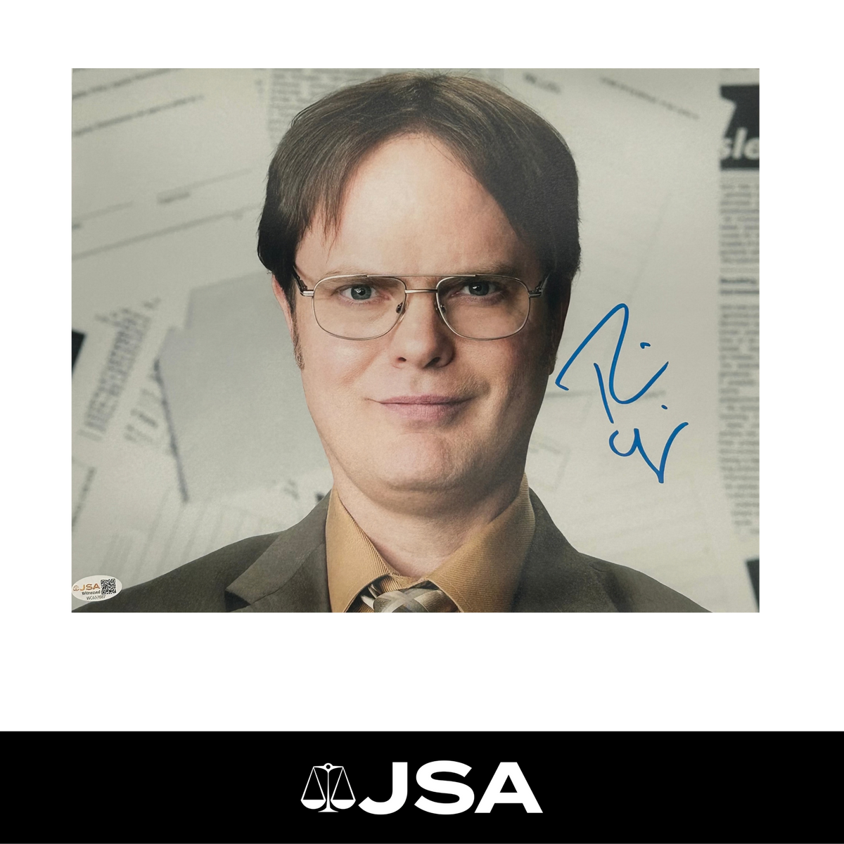 Rainn Wilson Signed The Office Photo