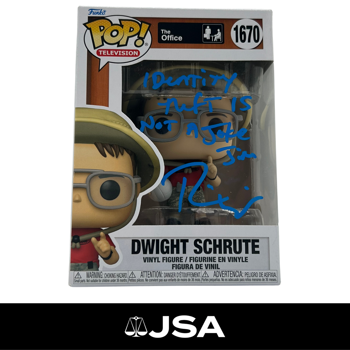 Rainn Wilson Signed The Office Funko with Quote