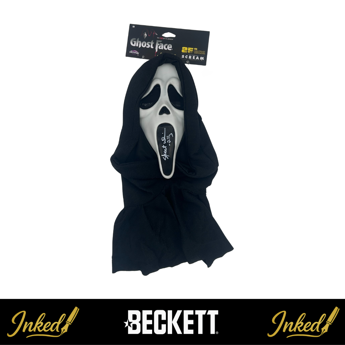 Skeet Ulrich Signed Ghostface Mask with Beckett COA