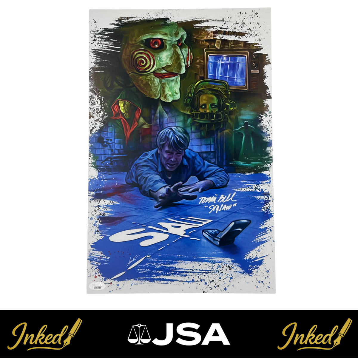 Tobin Bell Signed Poster JSA COA