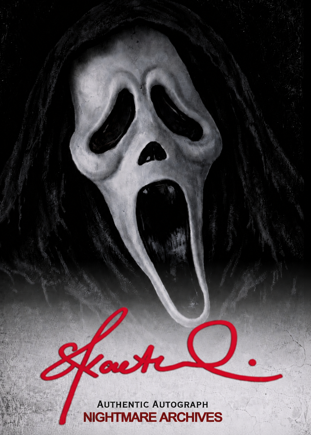 Ghostface card with digital autograph