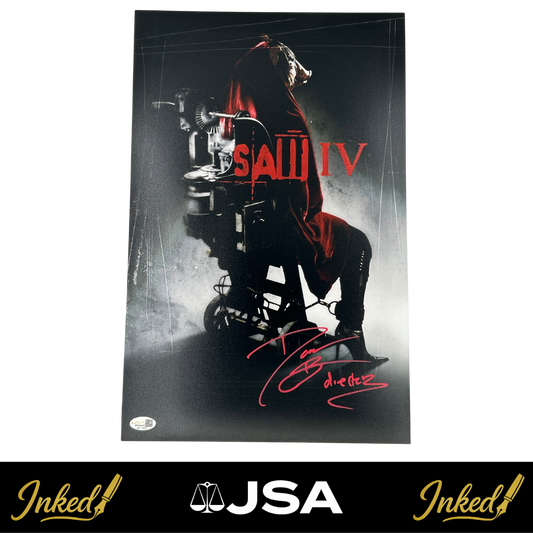 Darren Lynn Bousman Signed And Inscribed "Director" 11x17 "Saw 4" Poster (JSA Witnessed)