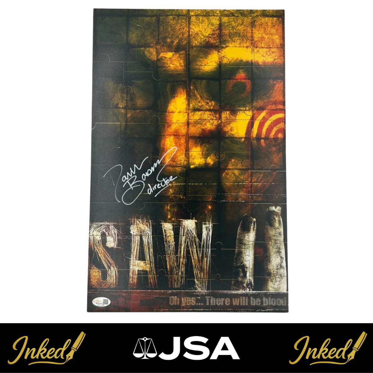Darren Lynn Bousman Signed And Inscribed "Director" 11x17 "Saw 2" Poster (JSA Witnessed)