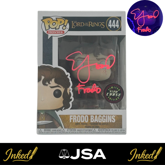 Elijah Wood Signed And Inscribed "Frodo" Frodo Lord of the Rings #444 Chase Funko POP! (JSA Witnessed)