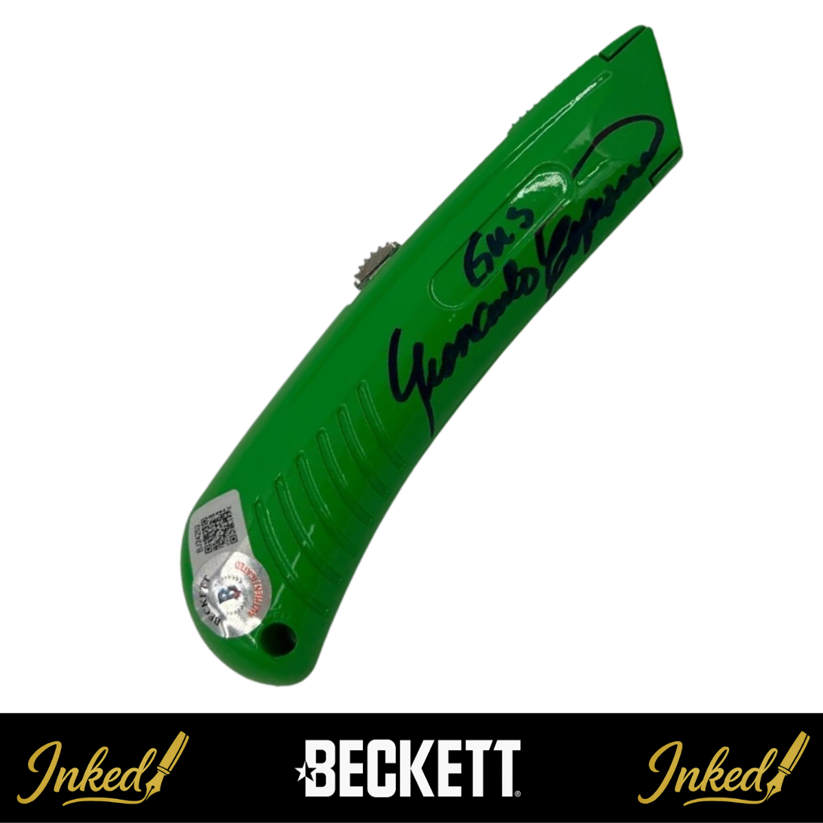 Giancarlo Esposito Signed And Inscribed "Gus" "Breaking Bad" Box Cutter (Beckett)