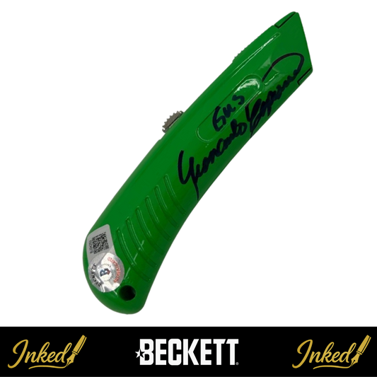 Giancarlo Esposito Signed And Inscribed "Gus" "Breaking Bad" Box Cutter (Beckett)