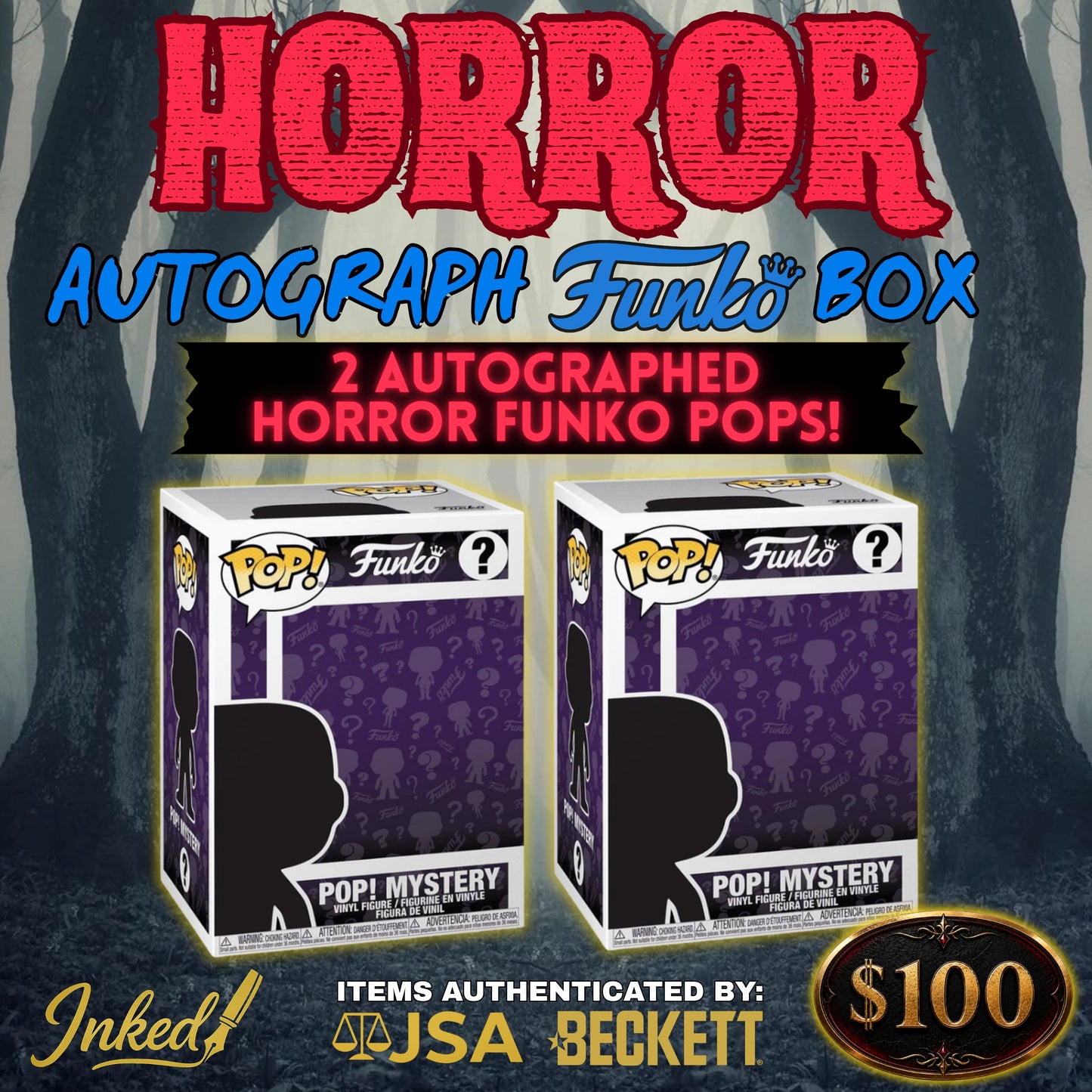 Inked Horror Funko Autograph Box