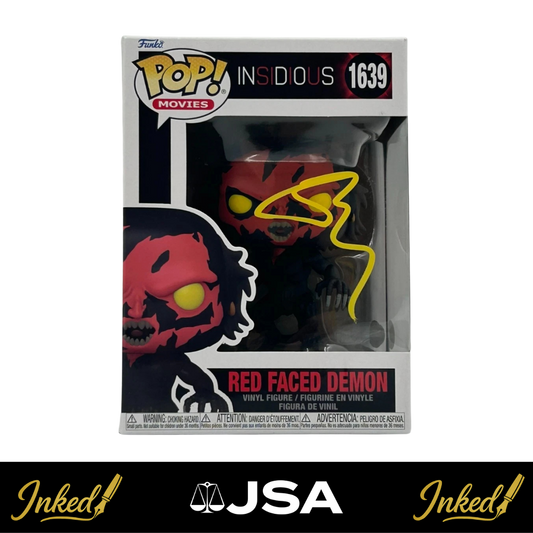 Joseph Bishara Signed Red Faced Demon Insidious #1639 Funko POP! (JSA Witnessed)