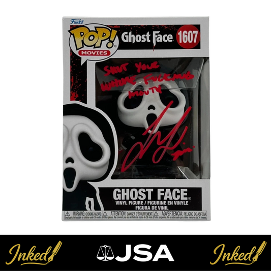 Liana Liberato Signed And Quoted "Shut Your Whore F***ing Mouth" Ghost Face Scream #1607 Funko POP! (JSA Witnessed)