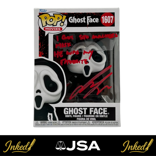 Liana Liberato Signed And Quoted "I Got Stu Macher's Mask He Was My Favorite" Ghost Face Scream #1607 Funko POP! (JSA Witnessed)