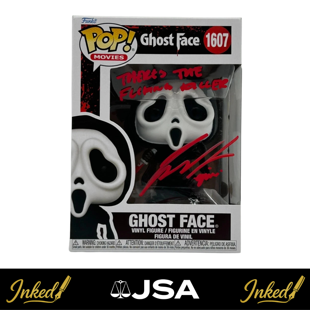 Liana Liberato Signed And Quoted "There's The Fucking Killer" Ghost Face Scream #1607 Funko POP! (JSA Witnessed)