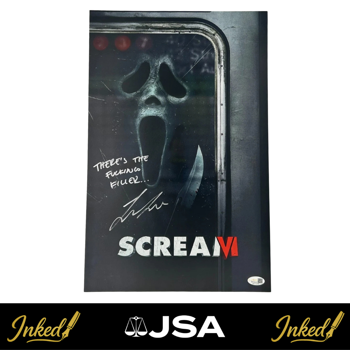 Liana Liberato Signed And Quoted "There's The F***ing Killer" 11x17 "Scream VI" Poster (JSA Witnessed)
