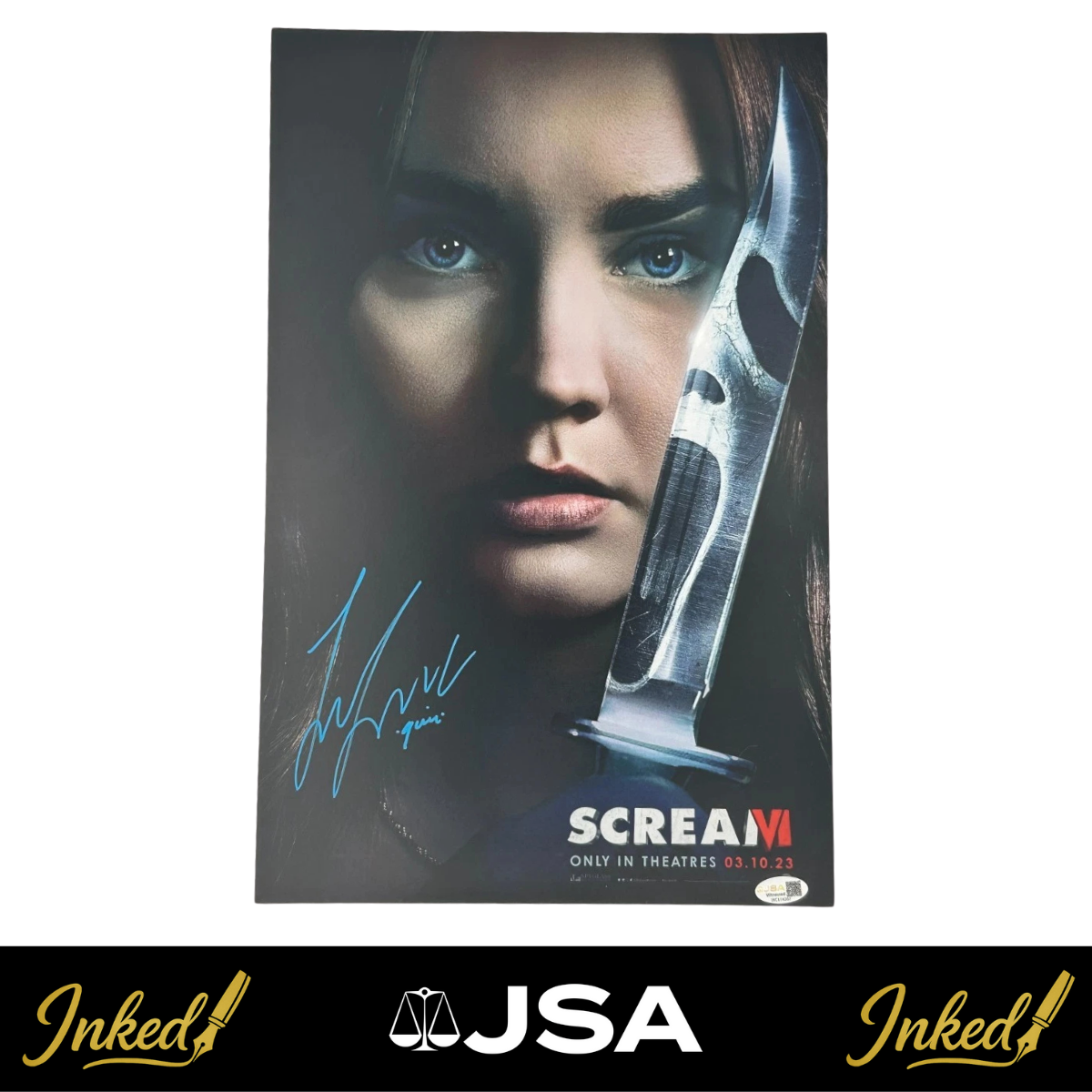 Liana Liberato Signed 11x17 "Scream VI" Poster (JSA Witnessed)