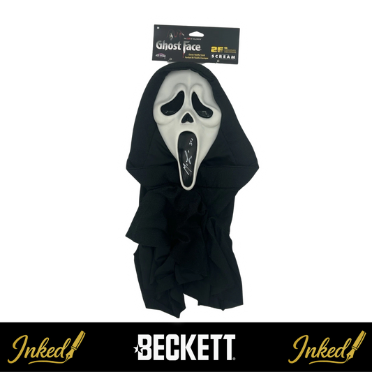 Matthew Lillard Signed And Inscribed "Stu" 25th Anniversary Ghostface Scream Mask (Beckett Witnessed)