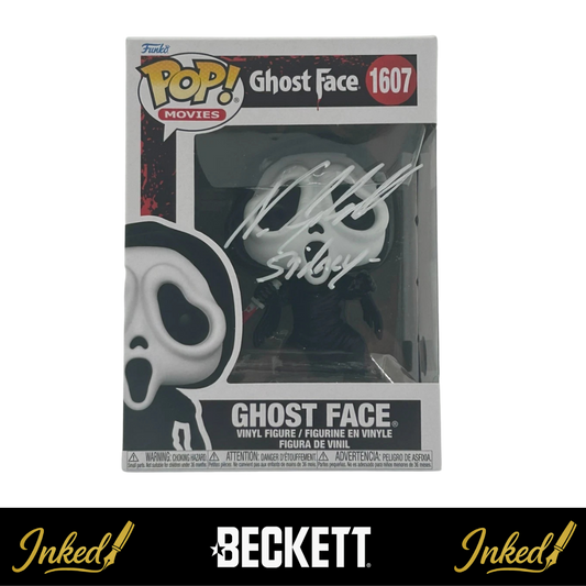 Neve Campbell Signed And Inscribed "Sidney" Ghost Face Scream #1607 Funko POP! (Beckett Witnessed)