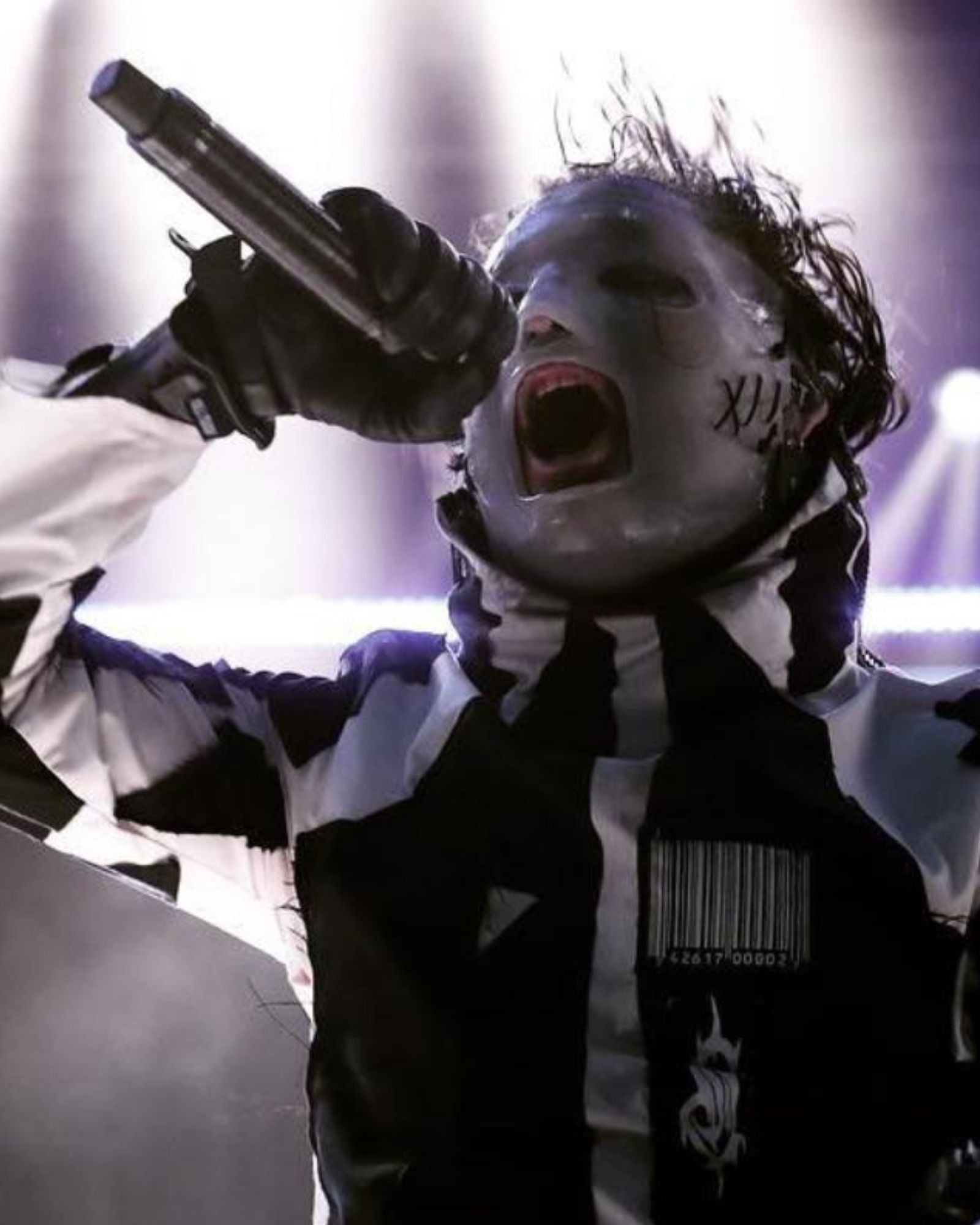 Corey Taylor in Slipknot mask performing