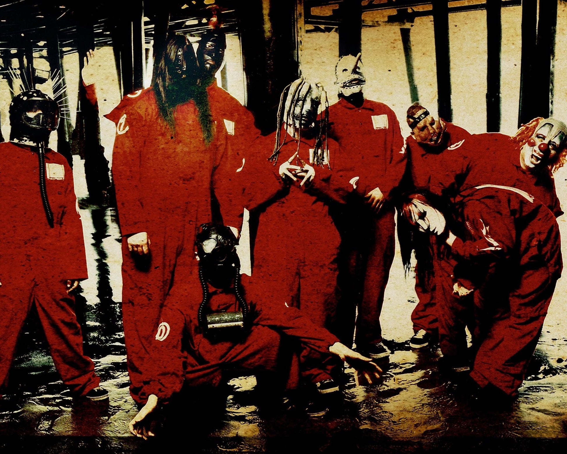Slipknot members in masks