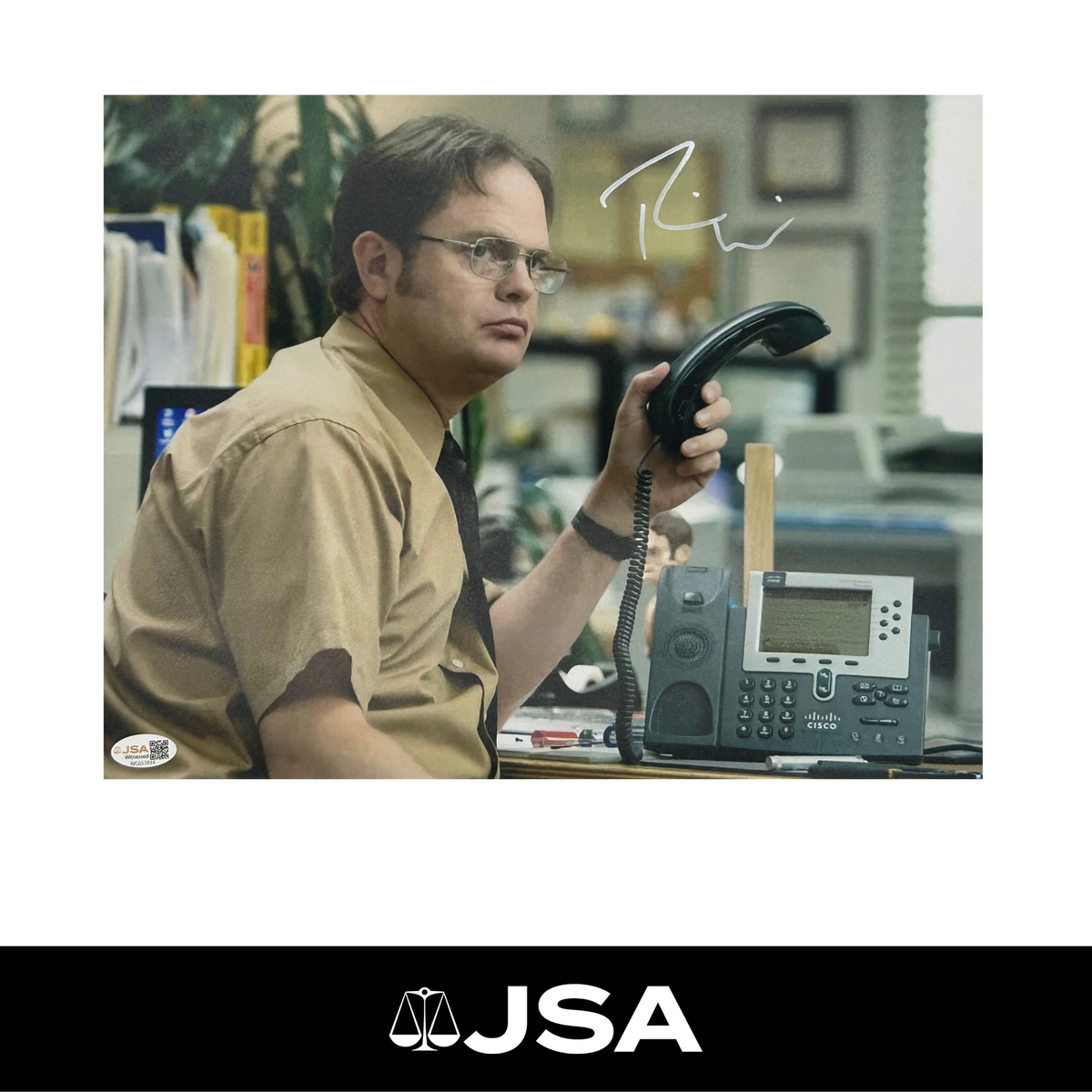 Rainn Wilson Signed The Office Photo