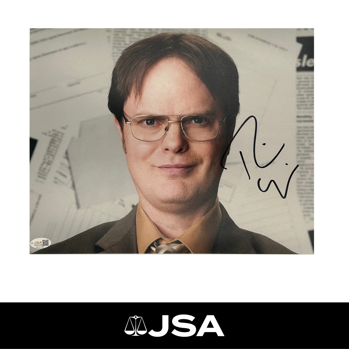 Rainn Wilson Signed The Office Photo