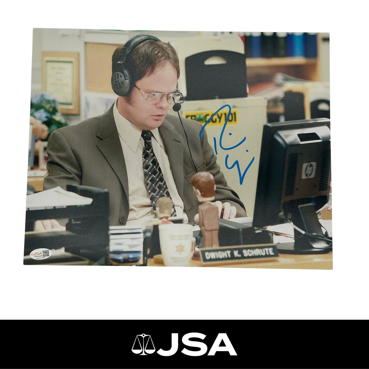Rainn Wilson Signed The Office Photo