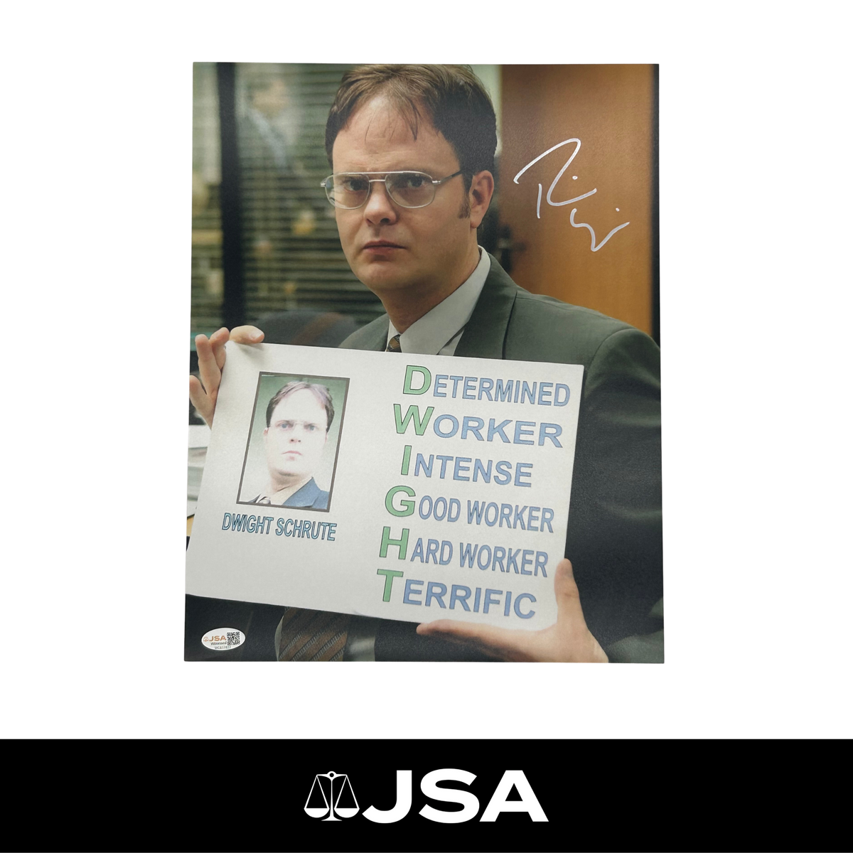 Rainn Wilson Signed The Office Photo