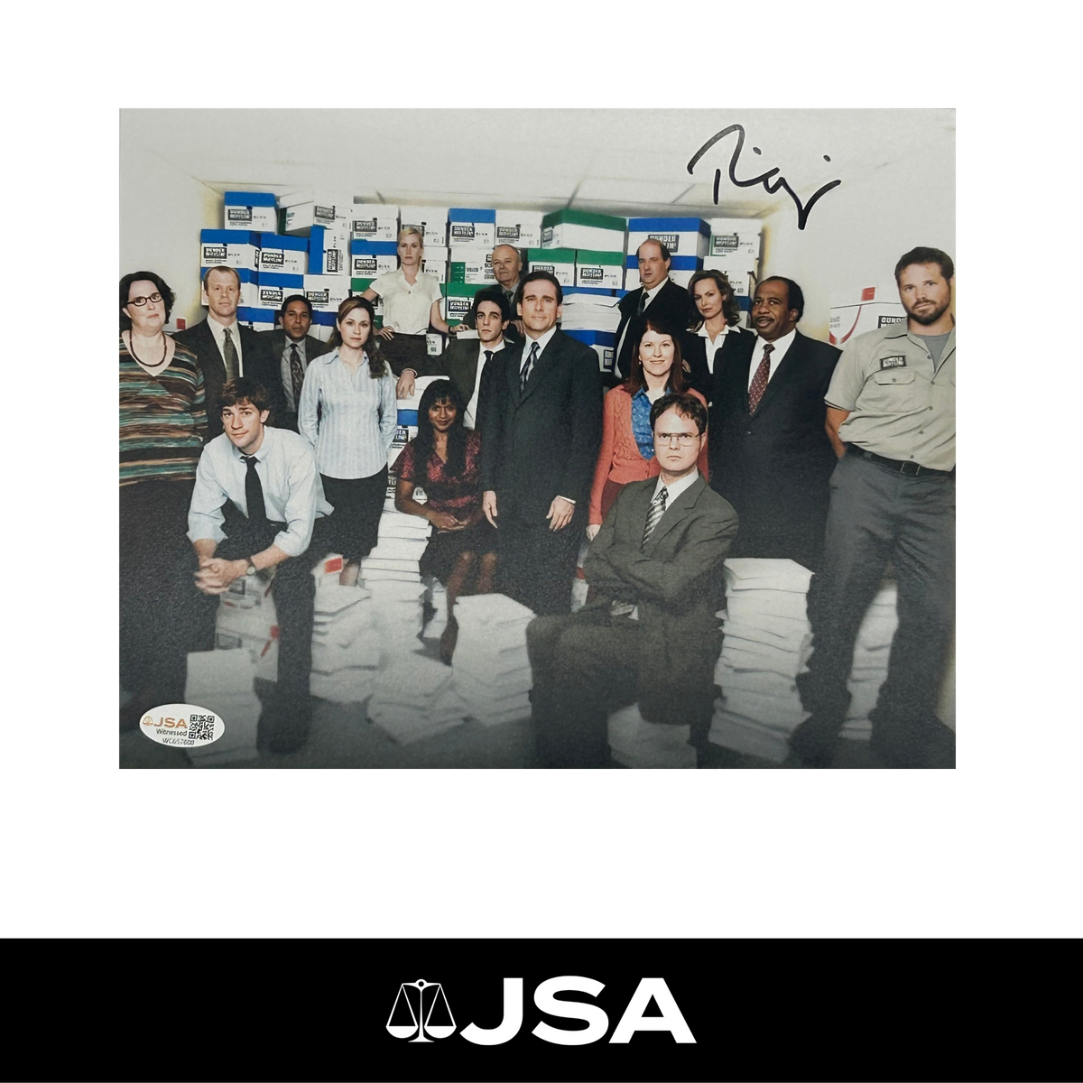 Rainn Wilson Signed The Office Photo