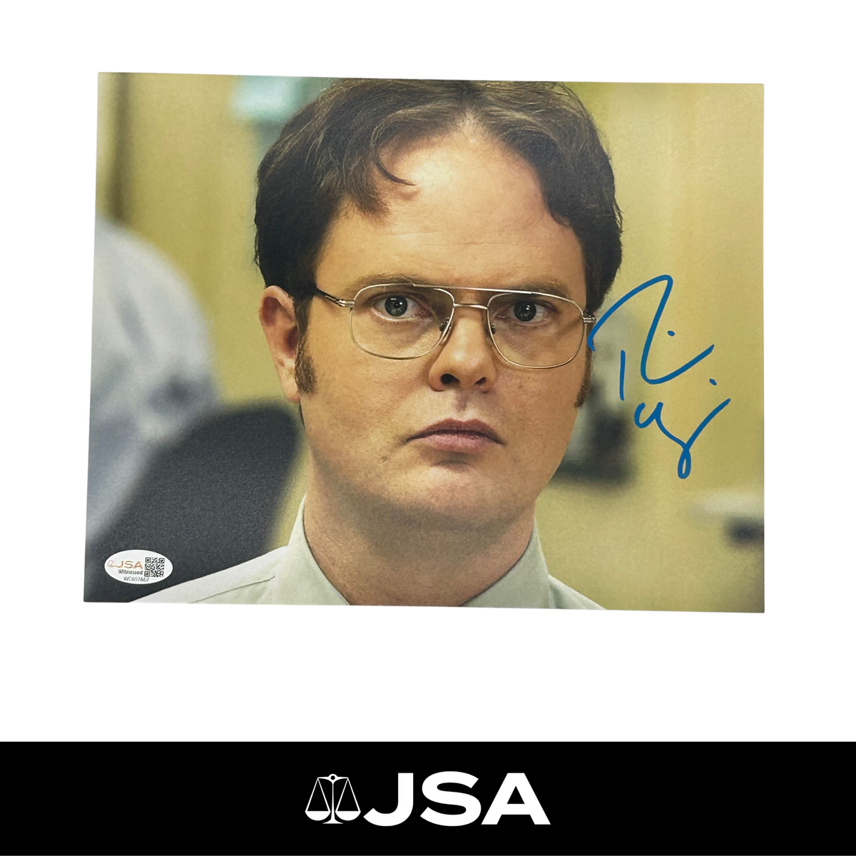 Rainn Wilson Signed The Office Photo