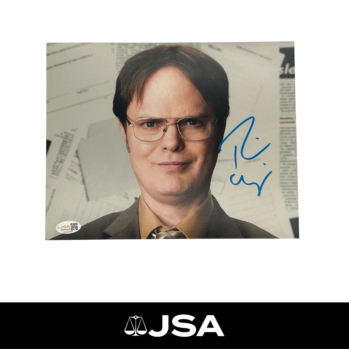 Rainn Wilson Signed The Office Photo