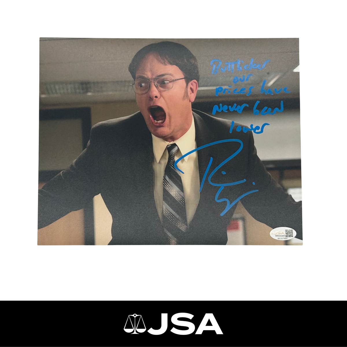 Rainn Wilson Signed The Office Photo