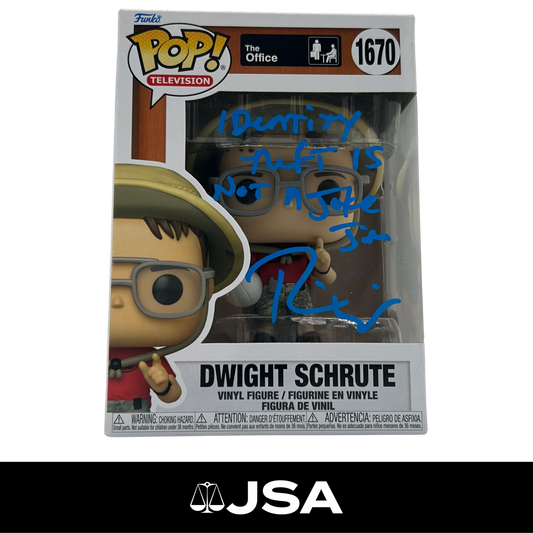 Rainn Wilson Signed The Office Funko with Quote
